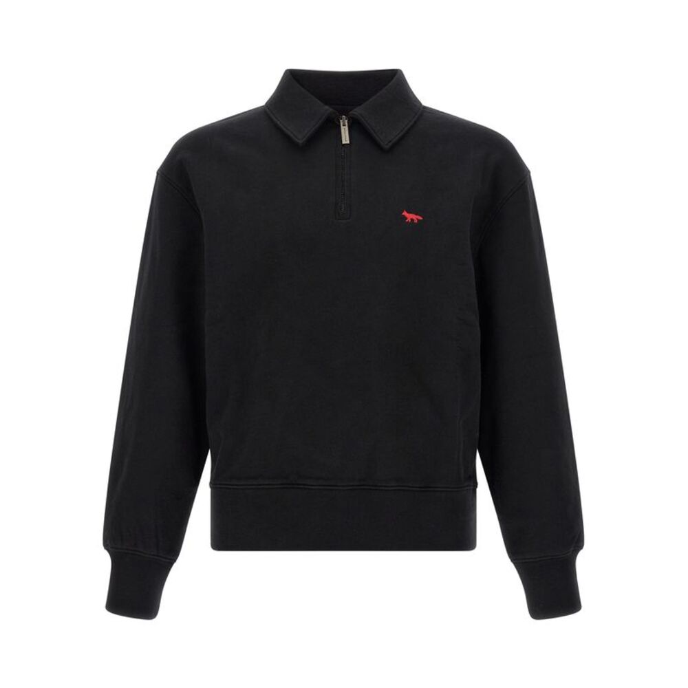Maison Kitsuné Black Organic Cotton Men's Sweatshirt